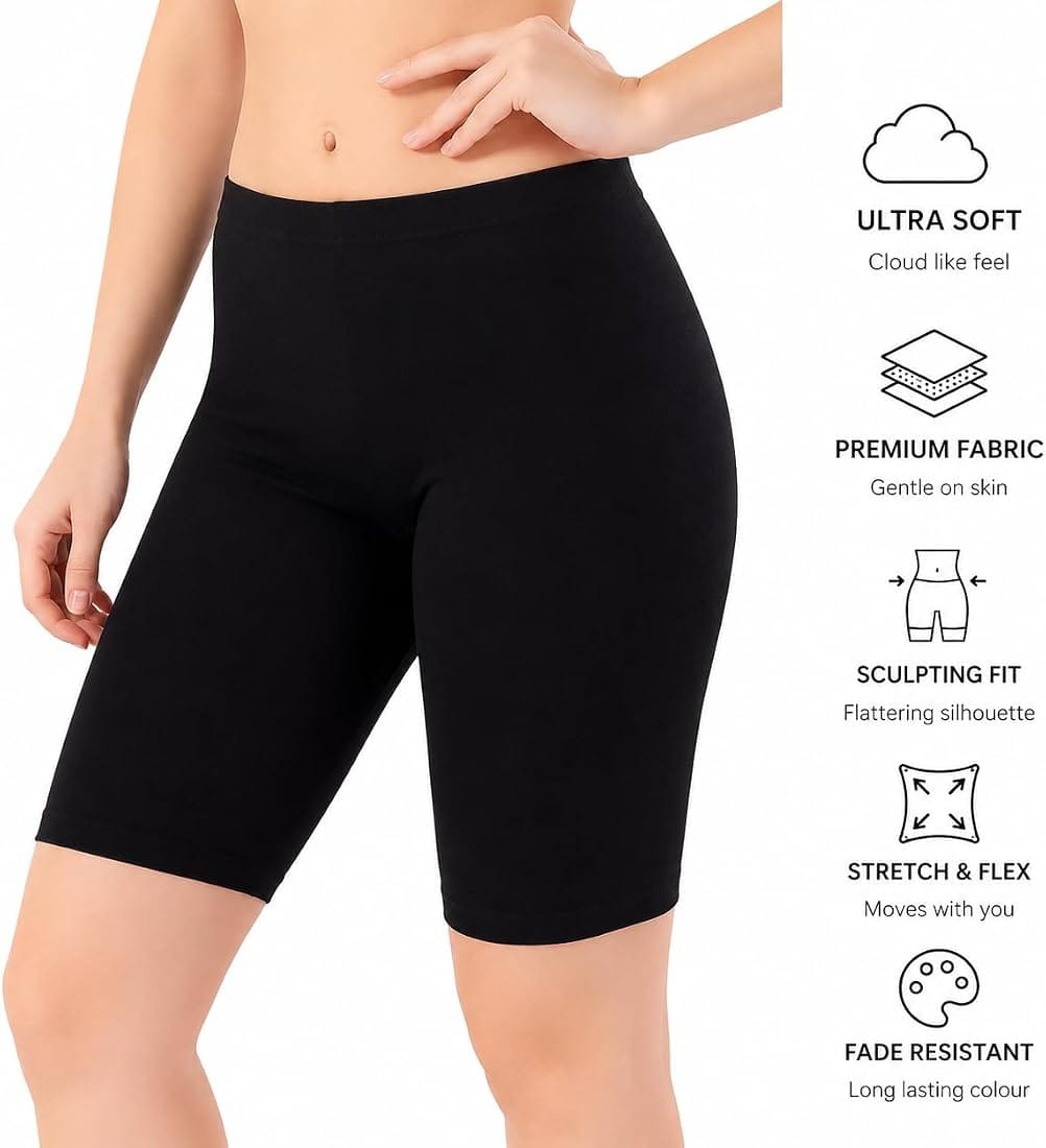 Under Skirt Shorts for Women & Girls Under Dress Shorts High Waist Stretchable Skin Fit Shorties Tights for Women & Girls Cycling Shorts for Women Shorts Biker Bicycle Shorts