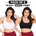DChica Cotton Uniform Beginners Bra for Girls, Non-Padded Full Coverage Seamless Non-Wired Gym Workout Bra with Adjustable Thin Strap, Slip-on Training Bra for Teenager